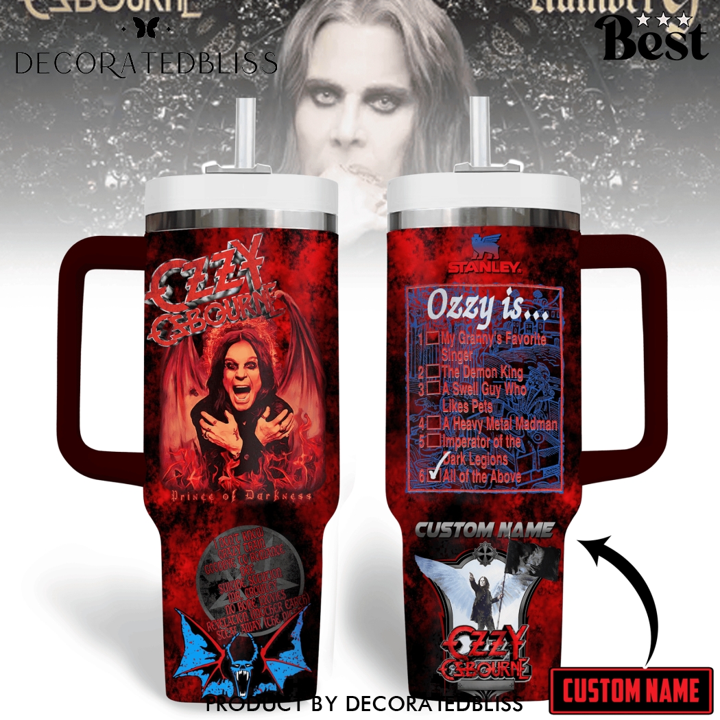 Personalized Ozzy Osbourne Prince Of Darkness Tumbler With Handle And Straw Personalized Ozzy Osbourne Prince Of Darkness Tumbler With Handle And Straw