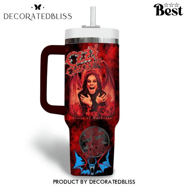 Personalized Ozzy Osbourne Prince Of Darkness Tumbler With Handle And Straw